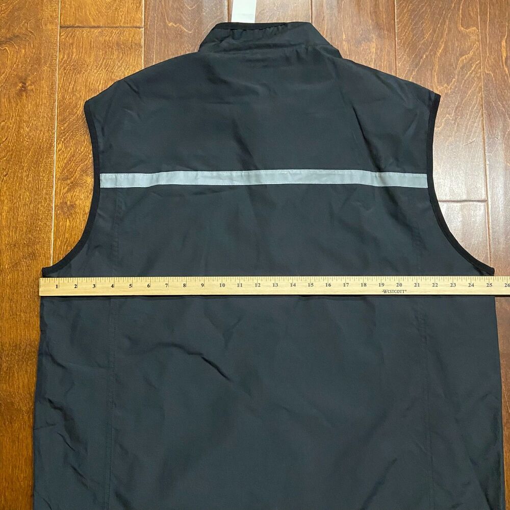 Old Navy Athletic Vintage NWT Y2K Black 3M Full Zip Work Vest Men's Size XL - Picture 7 of 8
